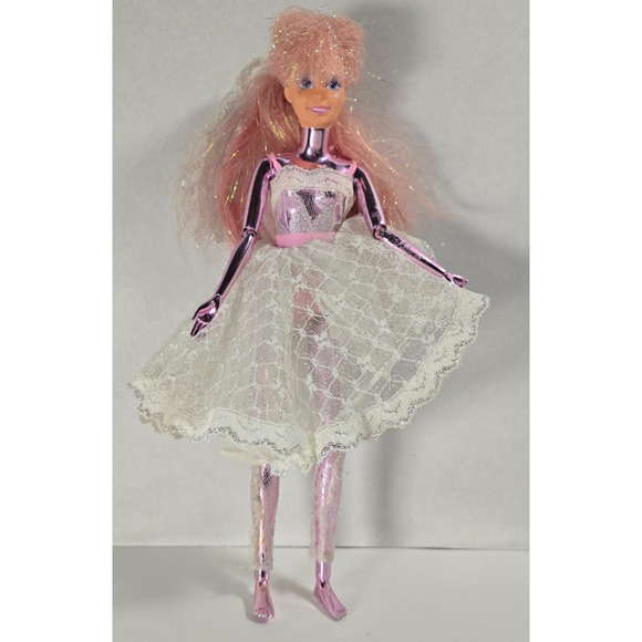 Vintage Mattel SPECTRA BARBIE Doll, Robot Metallic Space Girl, Pink Hair, 1986 - Picture 1 of 3